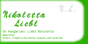 nikoletta liebl business card